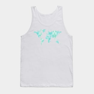 World Map Mandala Tank Top